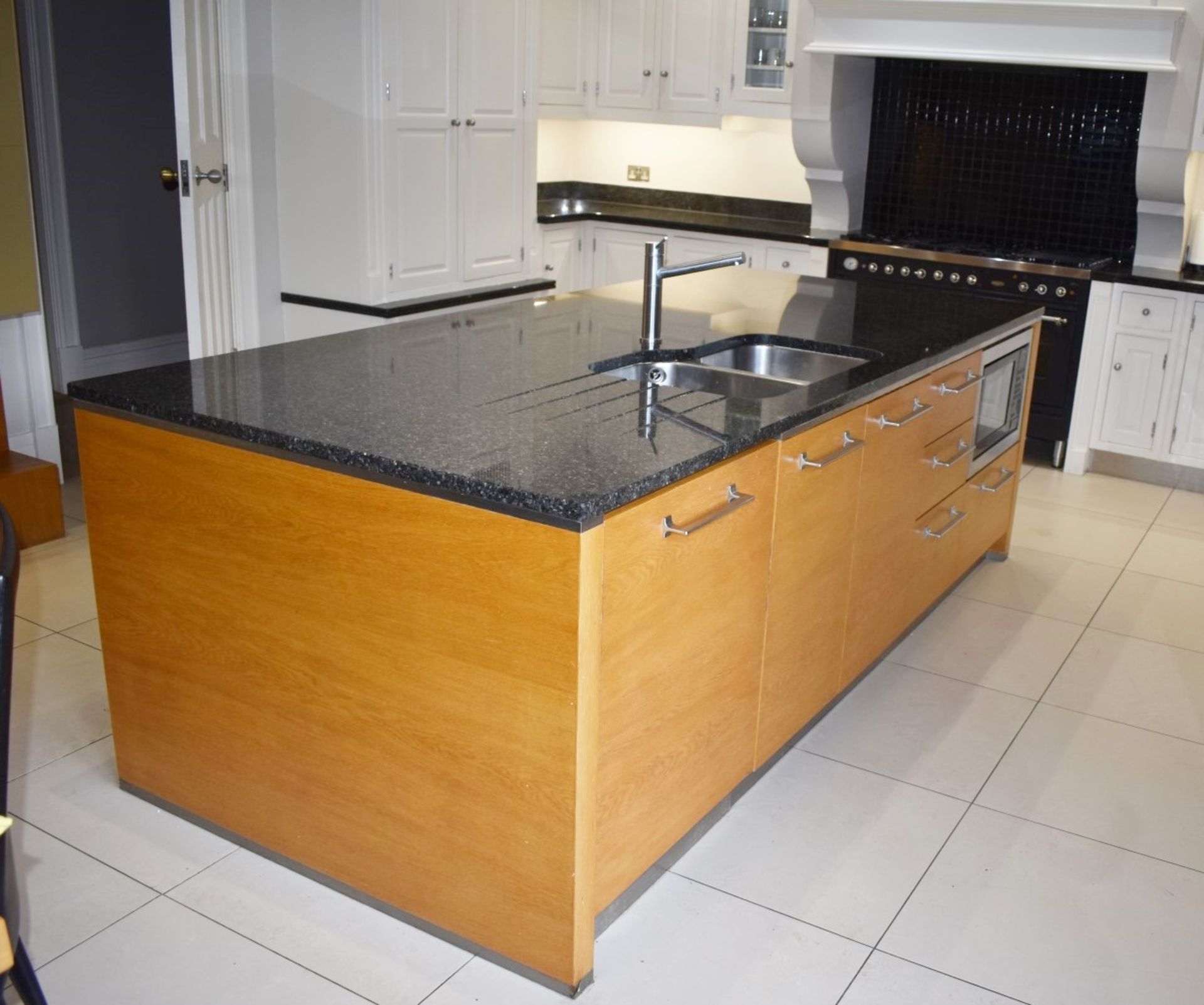 1 x Solid Wood Hand Painted Fitted Kitchen With Contemporary Island and Granite Worktops - - Image 47 of 57