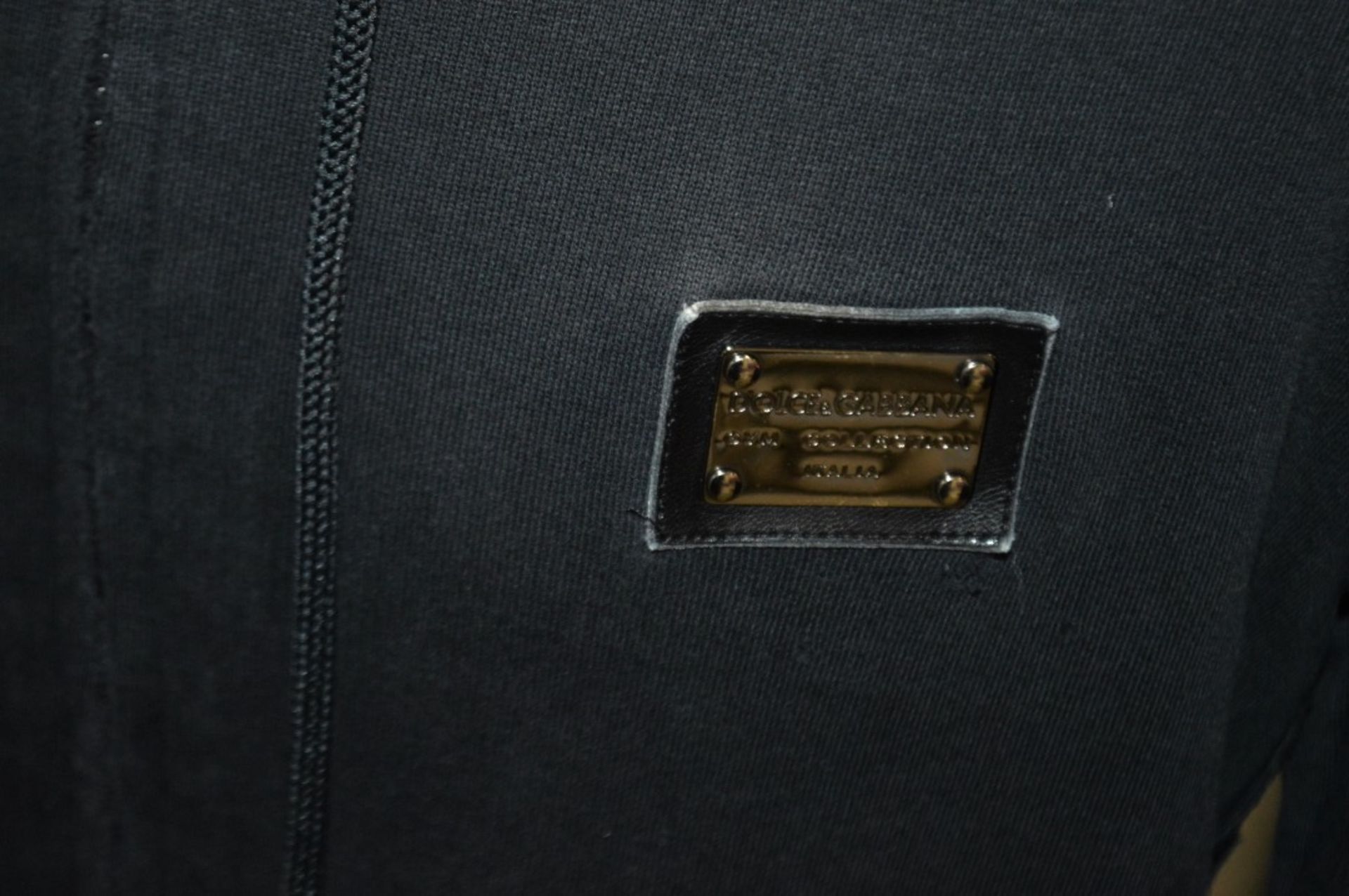 1 x Men's Genuine Dolce & Gabbana Zip Hoodie In Black - Size: 46 - Preowned In Very Good - Image 8 of 9