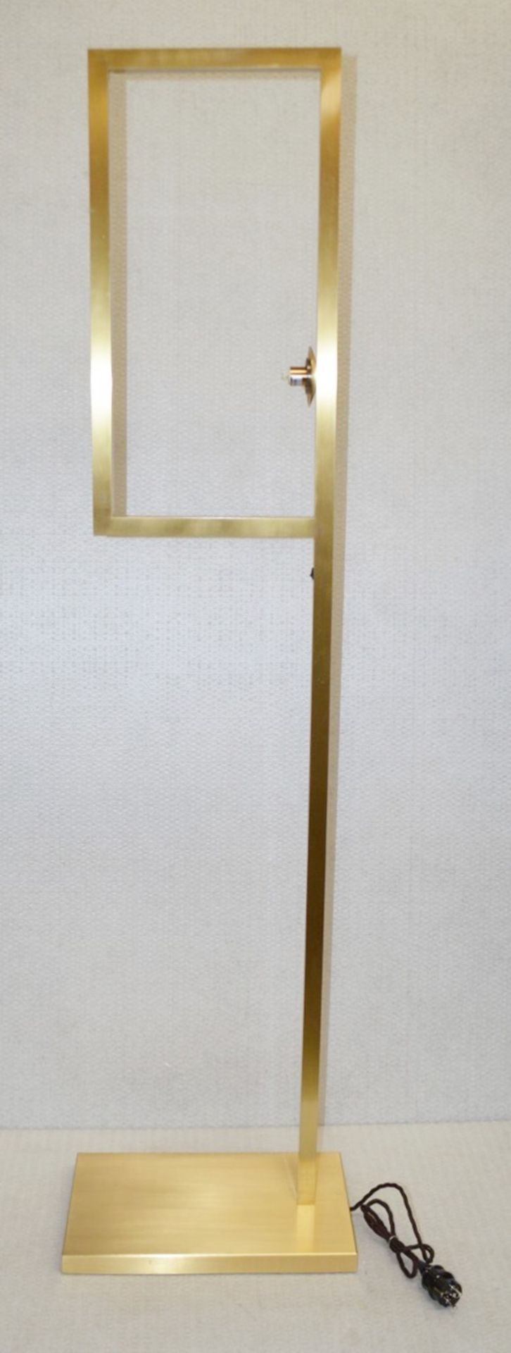 1 x CHELSOM Freestanding Floor Lamp In A Brushed Brass Finish - Unused Boxed Stock - Dimensions: