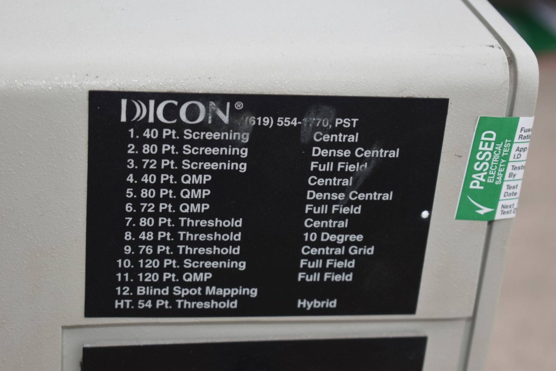 1 x Dicon SST Autoperimeter - Visual Field Analyzer - Ref: GTI114 - CL645 - Location: Altrincham - Image 8 of 13