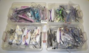 100 x Assorted Pairs of Spectacle Eye Glasses - New and Unused Stock - Various Designs and Brands