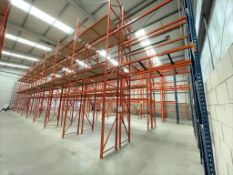 11 x Bays of RediRack Warehouse PALLET RACKING - Lot Includes 12 x Uprights and 62 x Crossbeams -