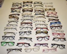 50 x Assorted Pairs of Spectacle Eye Glasses - New and Unused Stock - Various Designs and Brands