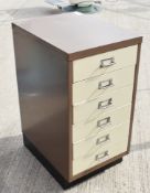 1 x Six Drawer A4 Filing Cabinet Office Drawer Unit - H67 x W35 x D46 cms - Ref: GTI102 - CL645 -