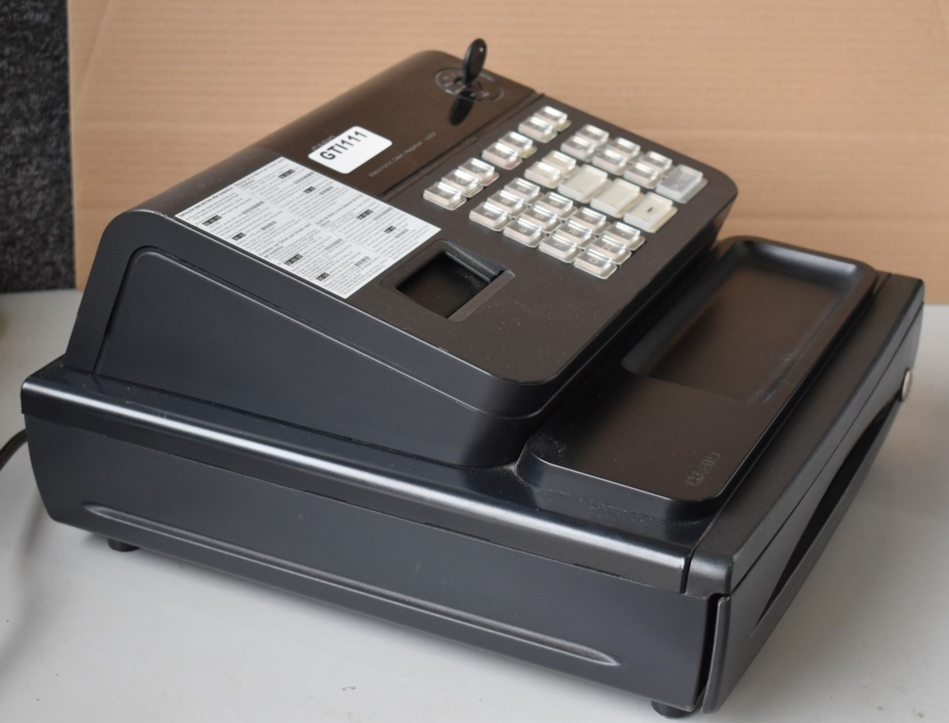 1 x Casio 140CR Electronic Cash Register - Ref: GTI111 - Key Not Included - CL645 - Location: - Image 3 of 5