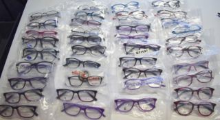 50 x Assorted Pairs of Spectacle Eye Glasses - New and Unused Stock - Various Designs and Brands