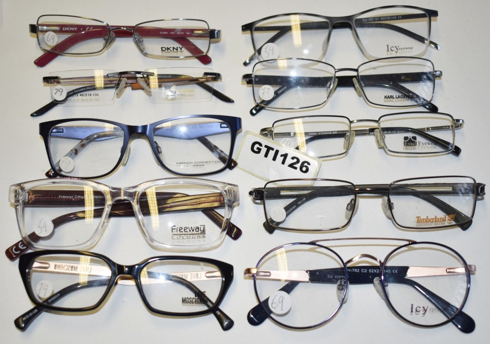 10 x Assorted Pairs of Designer Spectacle Eye Glasses - Ex Display Stock - Brands Include French