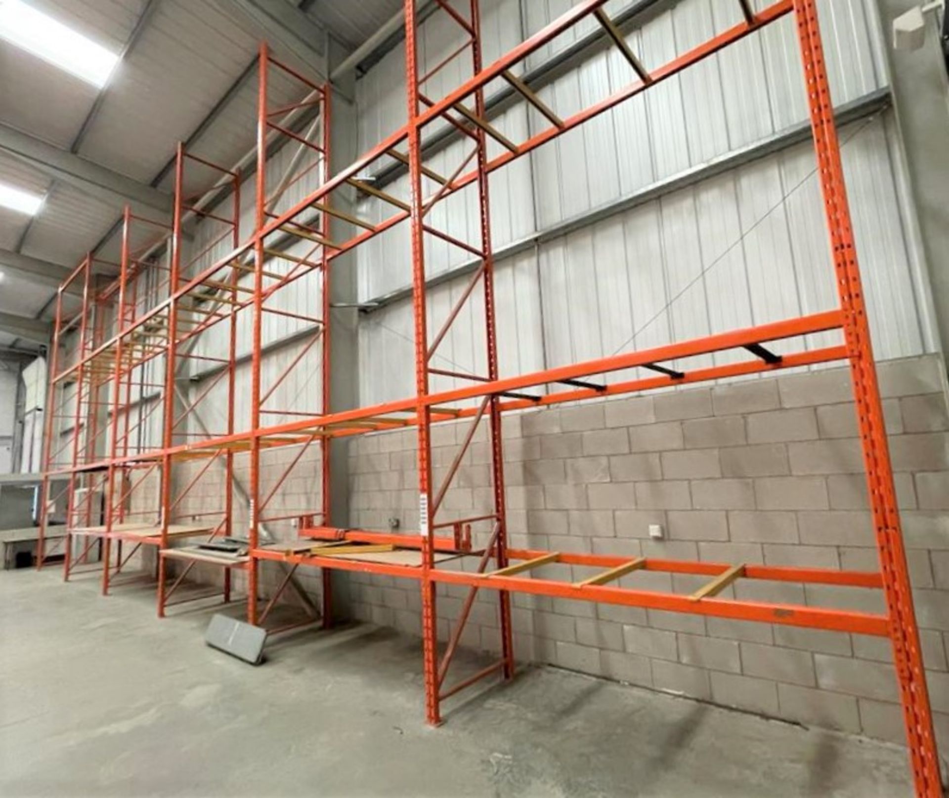 6 x Bays of RediRack Warehouse PALLET RACKING - Lot Includes 7 x Uprights and 38 x Crossbeams -