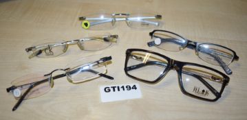 5 x Assorted Pairs of Designer Spectacle Eye Glasses - Ex Display Stock - Brands Include Calvin