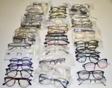 50 x Assorted Pairs of Spectacle Eye Glasses - New and Unused Stock - Various Designs and Brands
