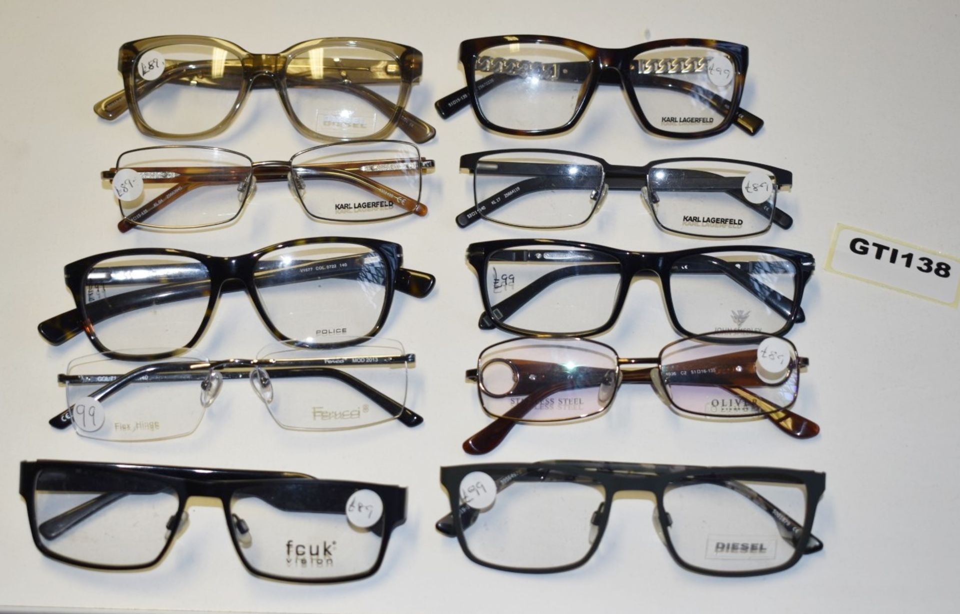 10 x Assorted Pairs of Designer Spectacle Eye Glasses - Ex Display Stock - Brands Include Diesel, - Image 2 of 10