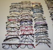 50 x Assorted Pairs of Spectacle Eye Glasses - Ex Display Stock - Various Designs and Brands