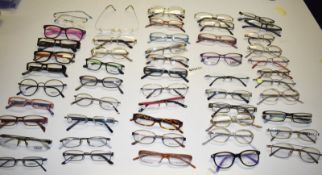 50 x Assorted Pairs of Spectacle Eye Glasses - New and Unused Stock - Various Designs and Brands