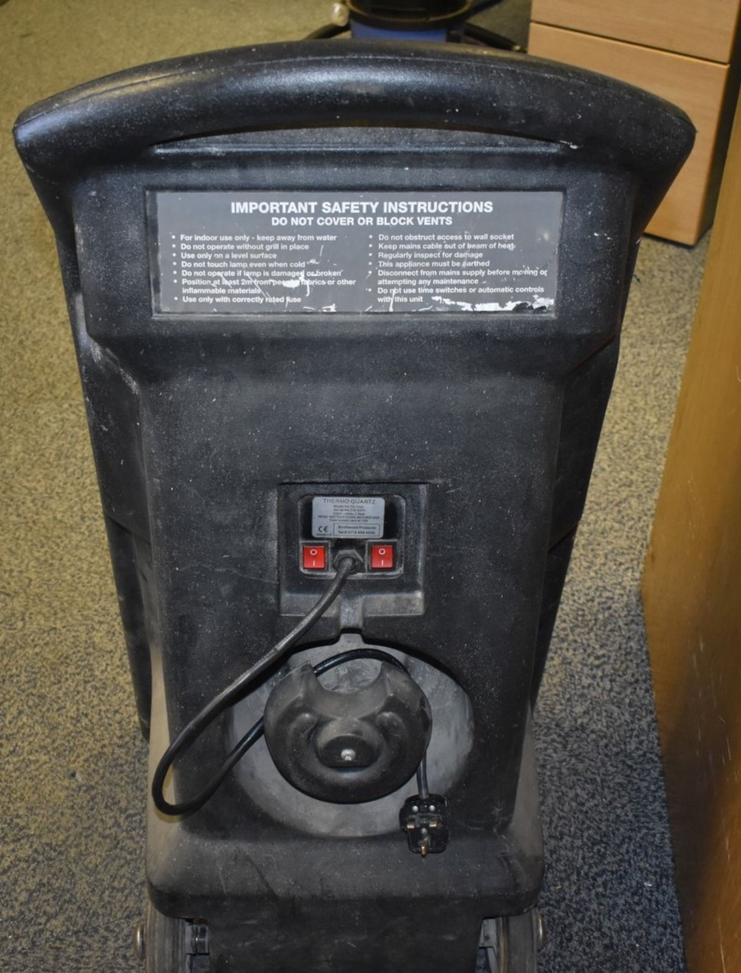 1 x Thermo Quartz Workshop Heater - Model TQ3000 - 240v - Ref: GTI162 - CL645 - Location: Altrincham - Image 3 of 5