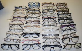 50 x Assorted Pairs of Spectacle Eye Glasses - Ex Display Stock - Various Designs and Brands