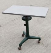 1 x Vintage Mobile Table on Castors - Size: H76 x W77 x D41 cms - Ref: GTI118 - CL645 - Location: