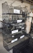 2 x Five Tier Upright Basket Storage Stands