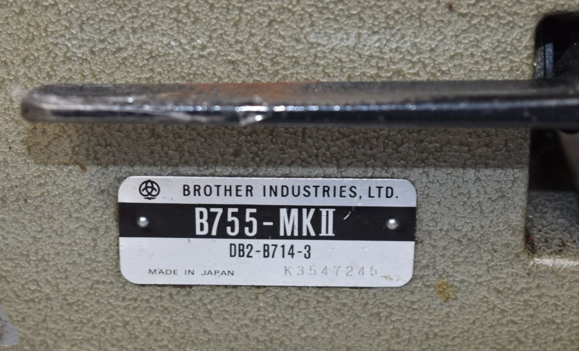 1 x Brother Lockstitch Straight Stitch Industrial Sewing Machine - Model B755-MKII - Image 9 of 22