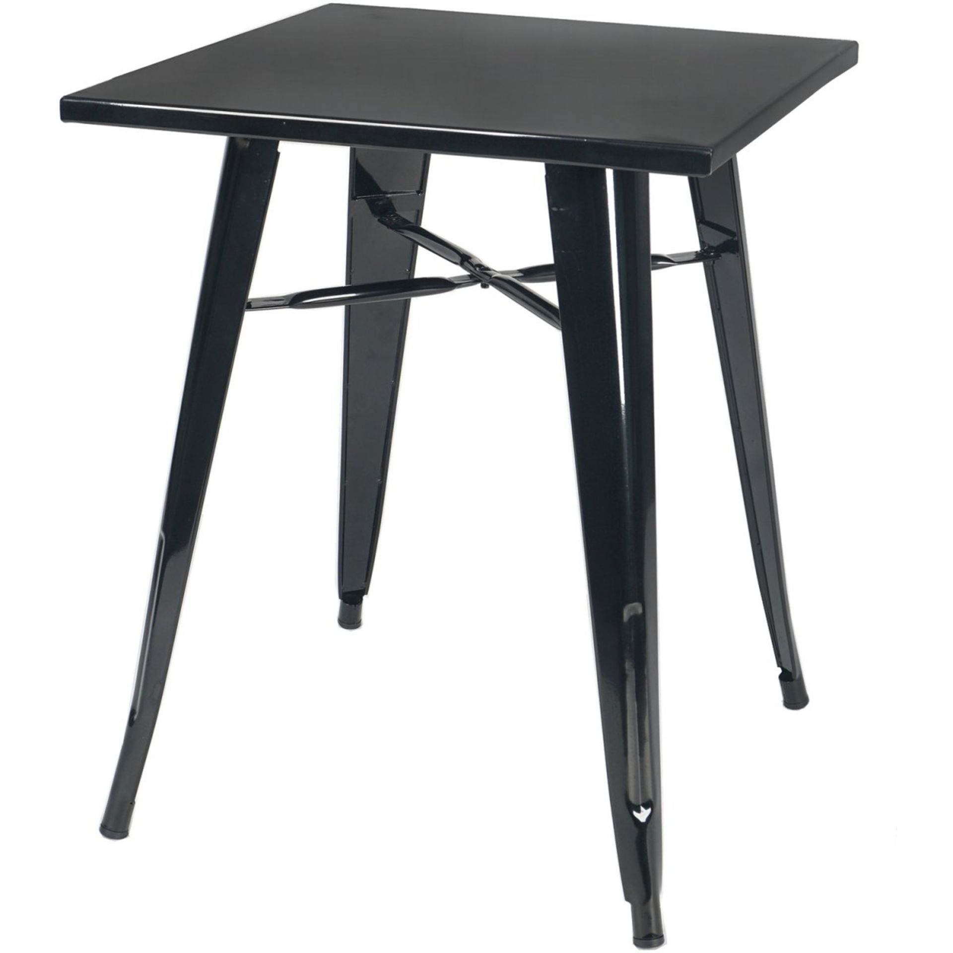 1 x Tolix Industrial Style Outdoor Bistro Table and Chair Set in Black - Includes 1 x Table and 4 - Image 3 of 6