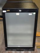 1 x LEC Single Door Backbar Bottle Cooler With Frosted Glass Display Door - Model BC6007KLED