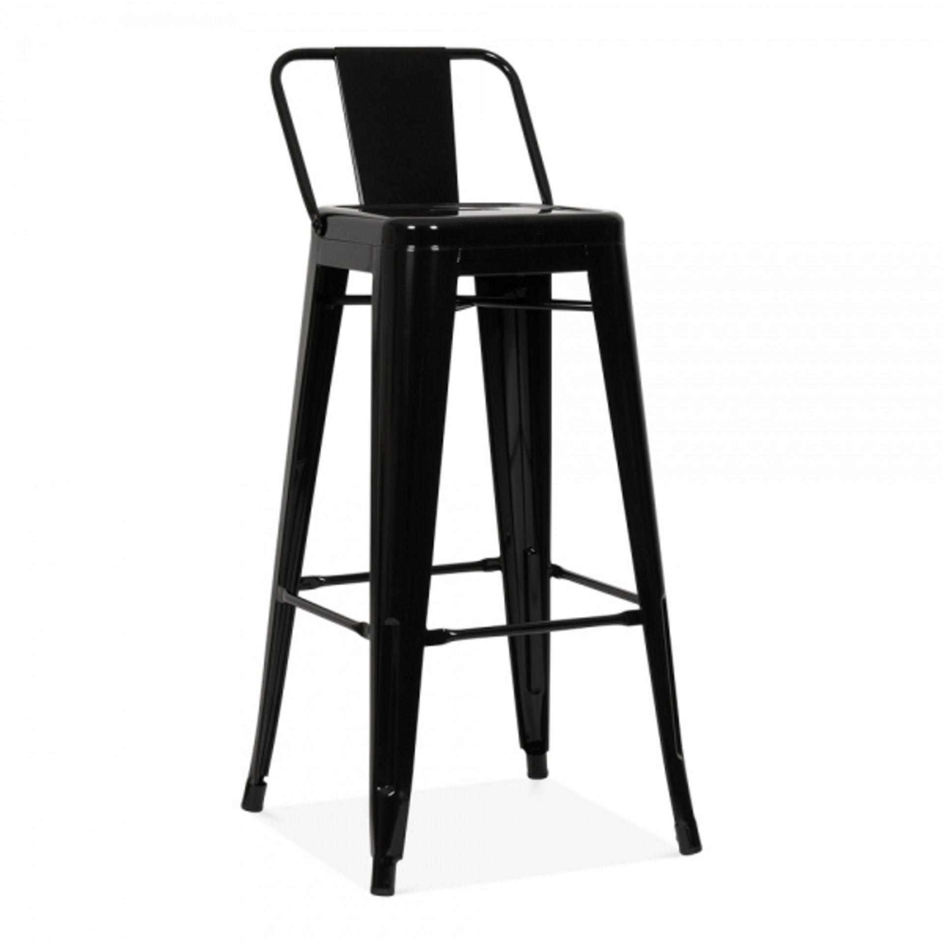 1 x Tolix Industrial Style Outdoor Bar Table and Bar Stool Set in Black - Includes 1 x Bar Table and - Image 3 of 7