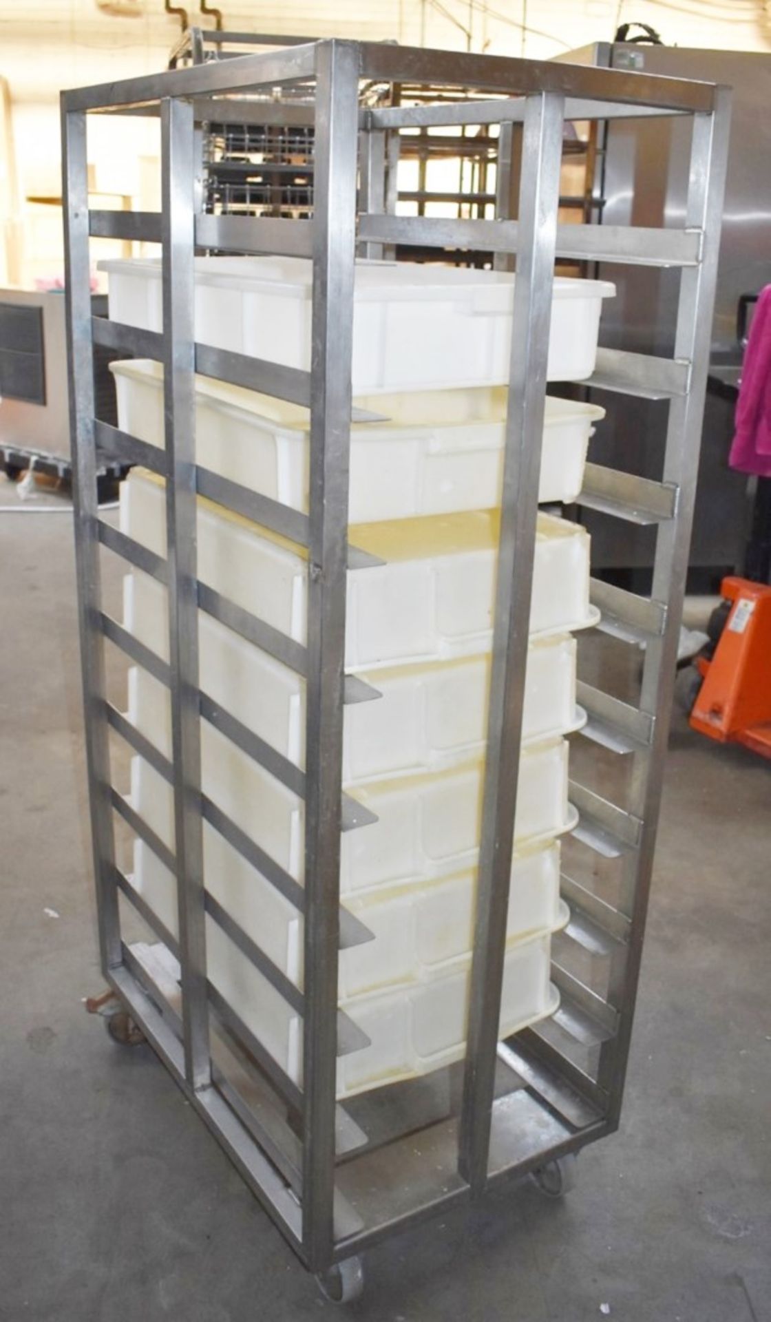 1 x Upright Mobile Baking Rack With Seven Large Plastic Dough Trays - Image 5 of 8