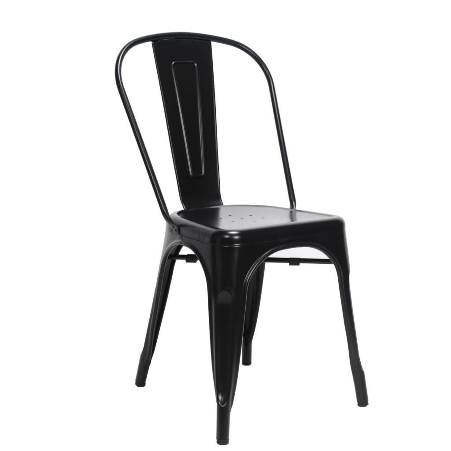 1 x Tolix Industrial Style Outdoor Bistro Table and Chair Set in Black - Includes 1 x Table and 4 - Image 8 of 11