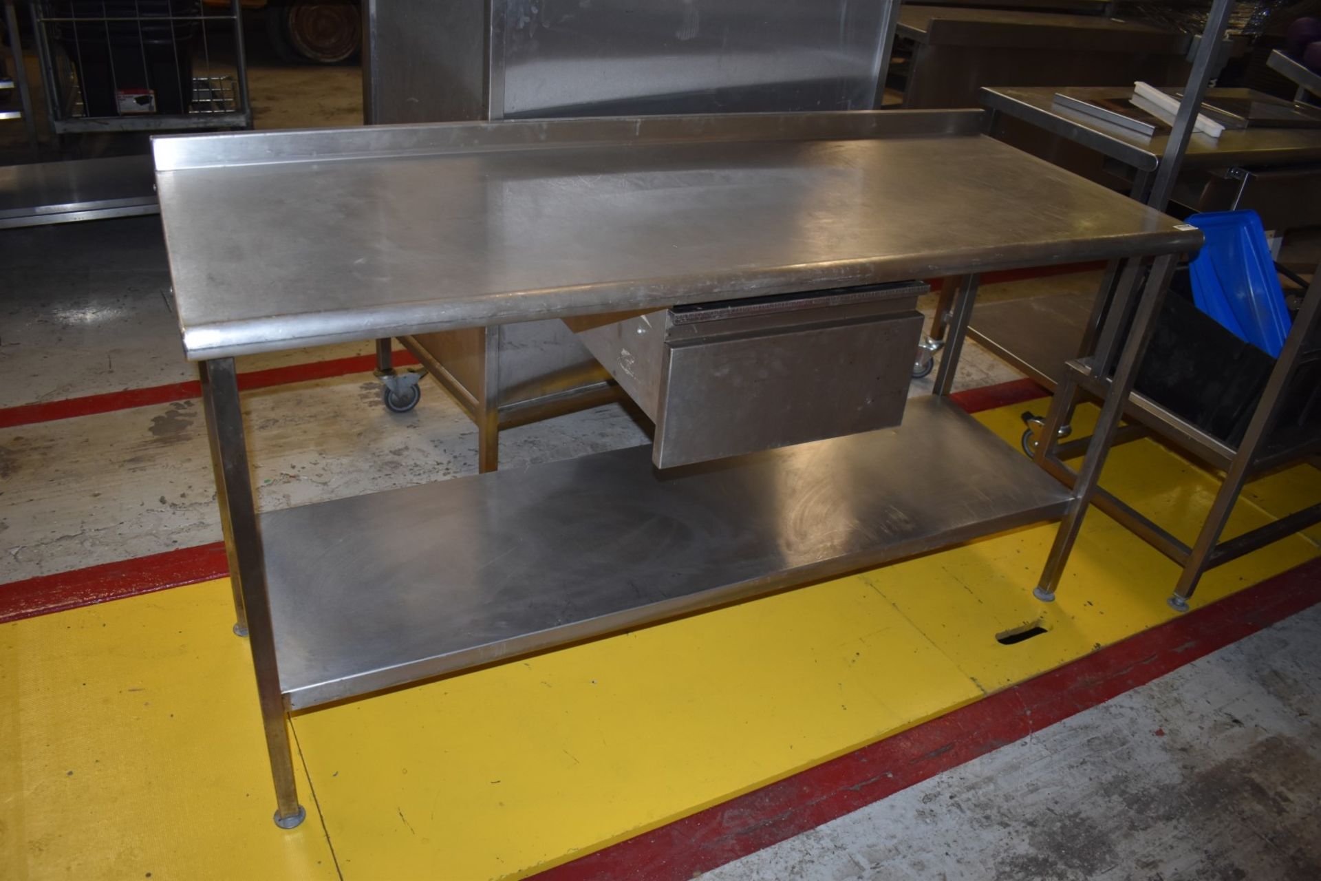 1 x Stainless Steel Prep Bench With Drawer and Undershelf - H87 x W170 x D65 cms - CL626 - Ref MS304 - Image 5 of 6