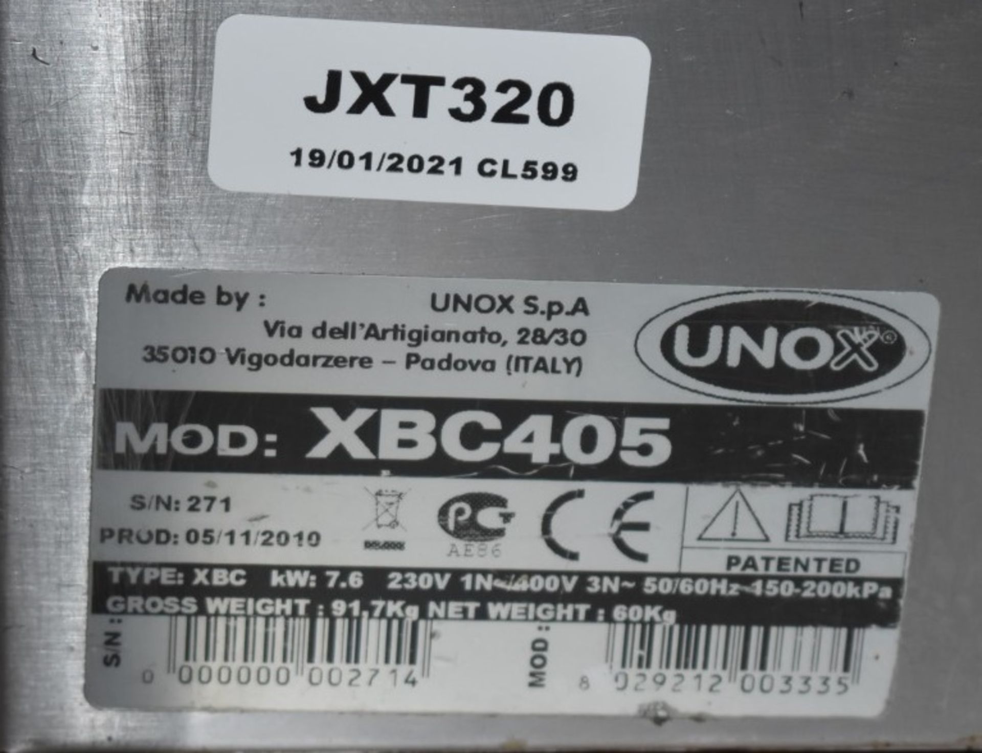 1 x Unox XBC405 Bakery Combi Oven - 3 Phase - Image 11 of 11