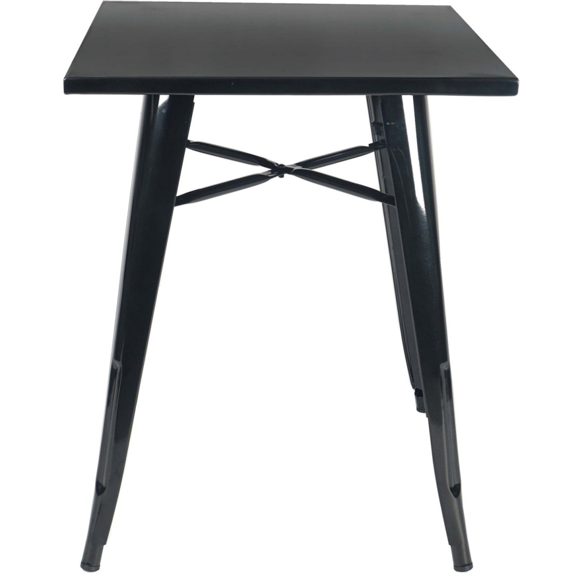 1 x Tolix Industrial Style Outdoor Bistro Table and Chair Set in Black - Includes 1 x Table and 4 - Image 6 of 7
