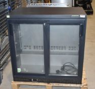 1 x Gamko MG2 Two Door Backbar Bottle Cooler - Dimensions: H92 x W90 x D53 cms - Ref: IM196 B5C -