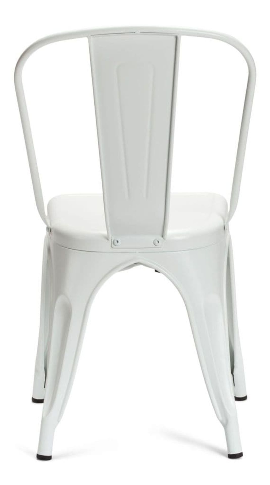 1 x Tolix Industrial Style Outdoor Bistro Table and Chair Set in White- Includes 1 x Table and 4 x - Image 8 of 14