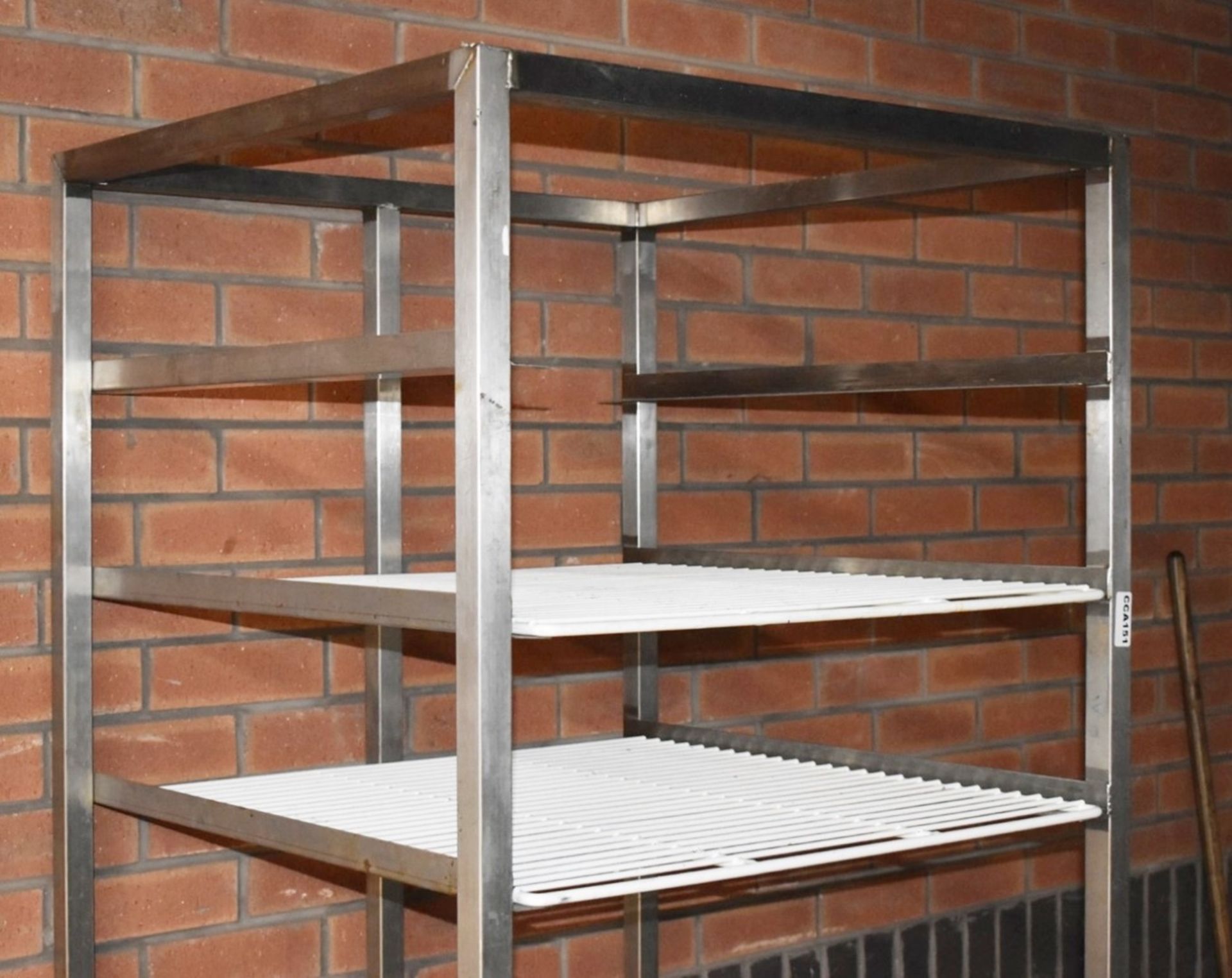 1 x Stainless Steel Commercial Kitchen 3-Tier Rack With Two Pullout Wire Shelves, Undershelf and - Image 3 of 4