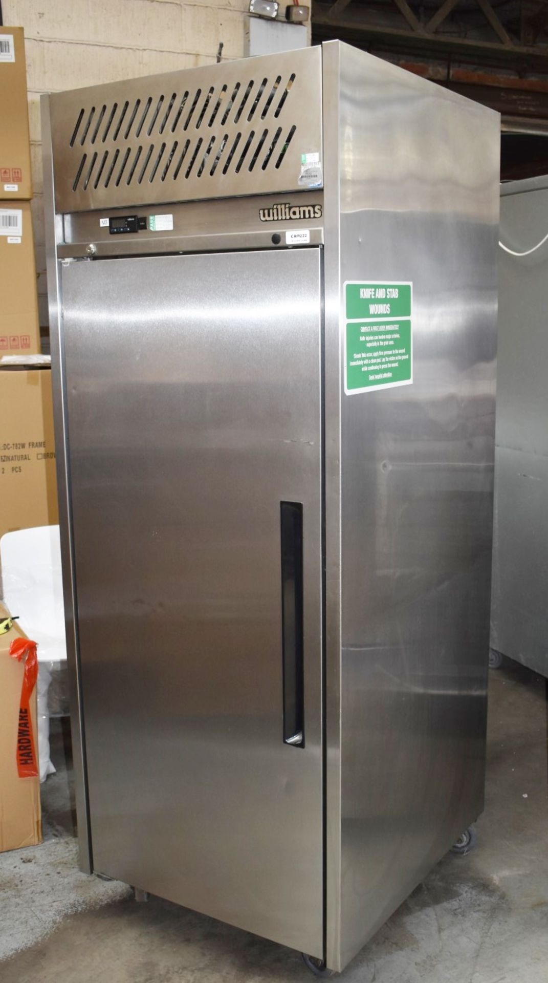 1 x Williams Upright Single Door Refrigerator With Stainless Steel Exterior - Model HJ1TSA - Image 3 of 10
