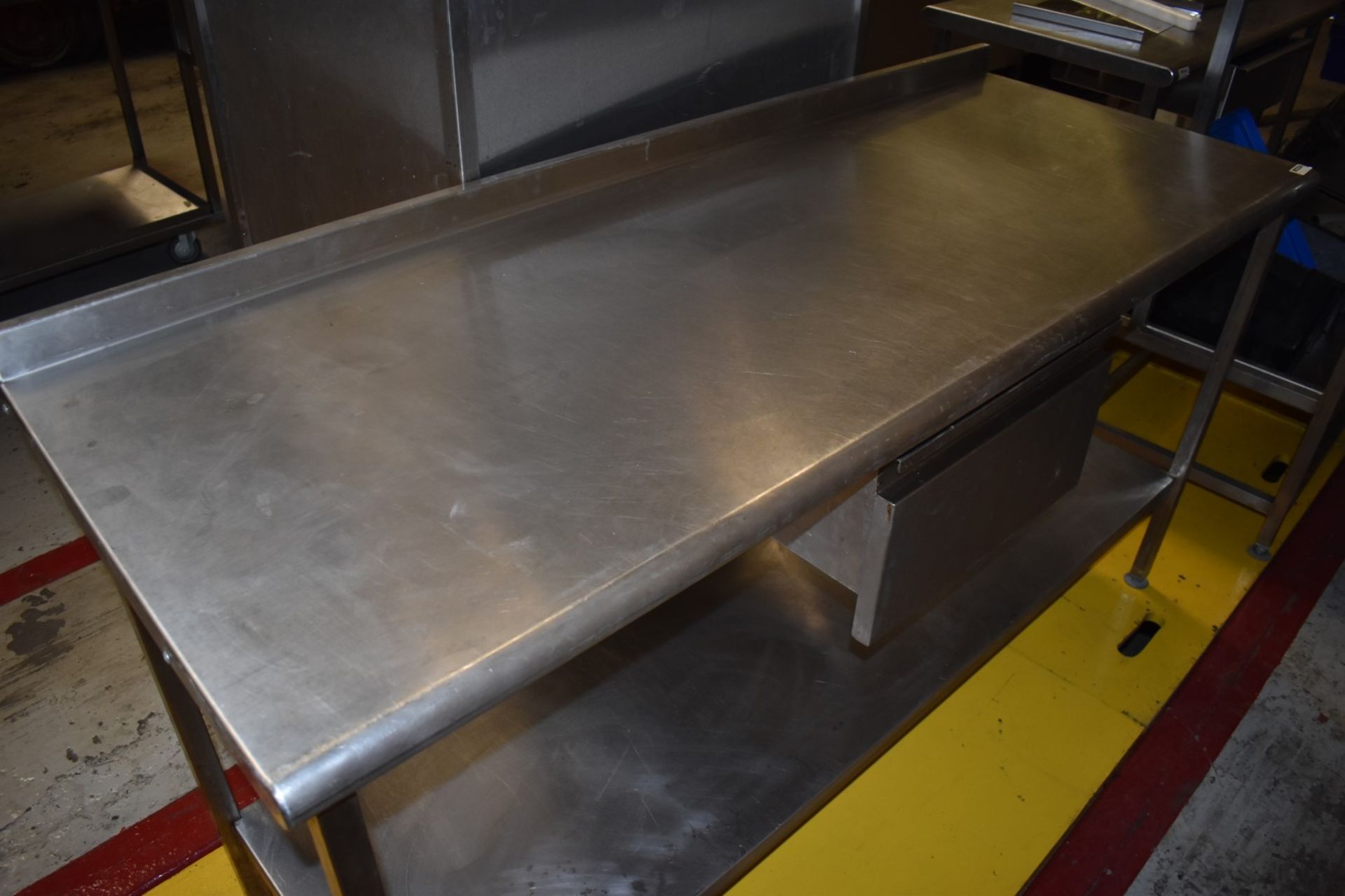 1 x Stainless Steel Prep Bench With Drawer and Undershelf - H87 x W170 x D65 cms - CL626 - Ref MS304 - Image 3 of 6