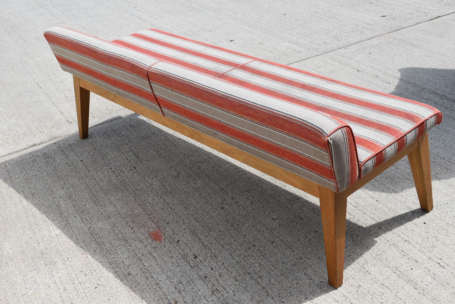 1 x Seating Bench With Solid Wood Bases and Hard Wearing Fabric Seats - Dimensions: H x W x D - Image 2 of 7