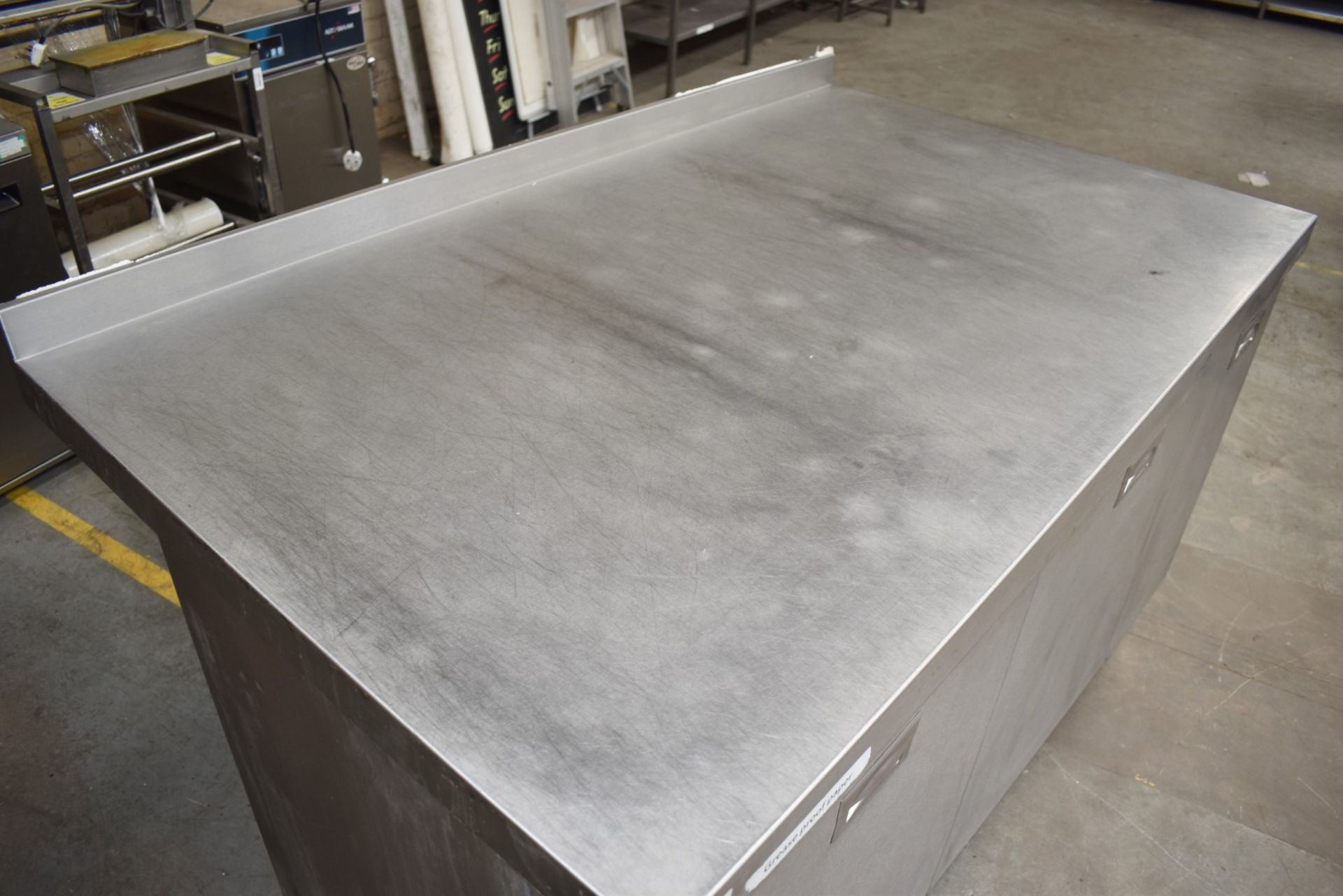 1 x Stainless Steel Commercial Cabinet Prep Table - Recently Removed From Major Super Market Store - - Image 4 of 8