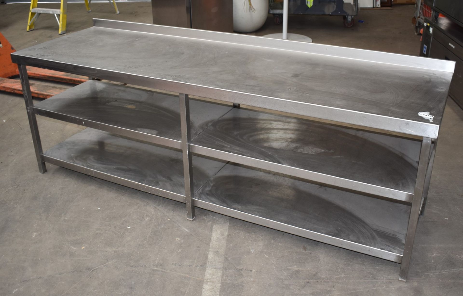 1 x Stainless Steel Commercial Kitchen Table Suitable For Griddles or Ovens - Dimensions: H73 x W210 - Image 3 of 4