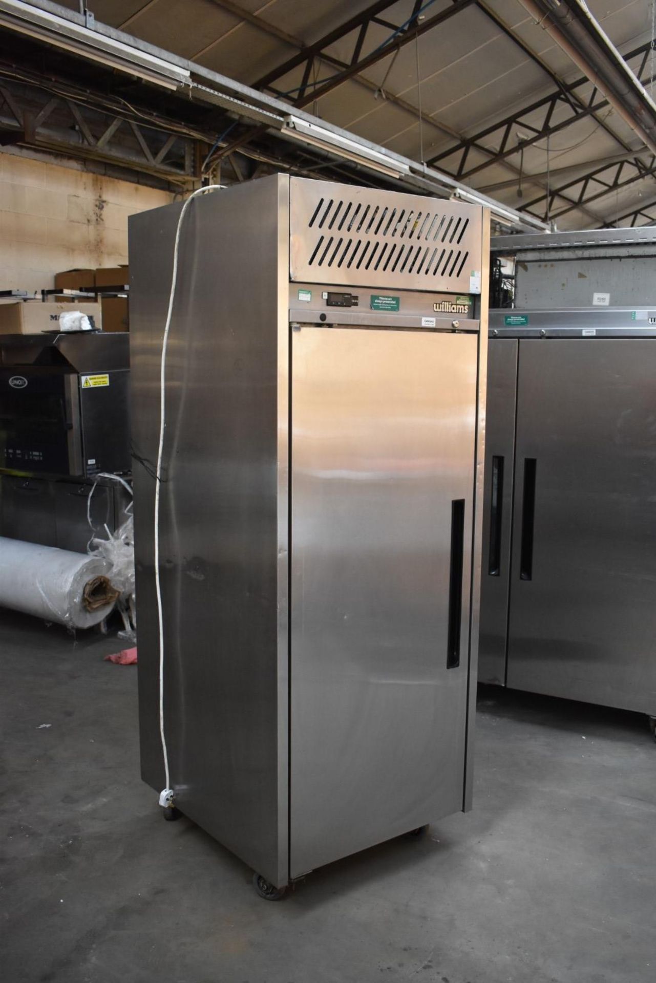 1 x Williams Jade Upright Single Door Refrigerator Stainless Steel Exterior & Internal Bakery Trays - Image 2 of 8