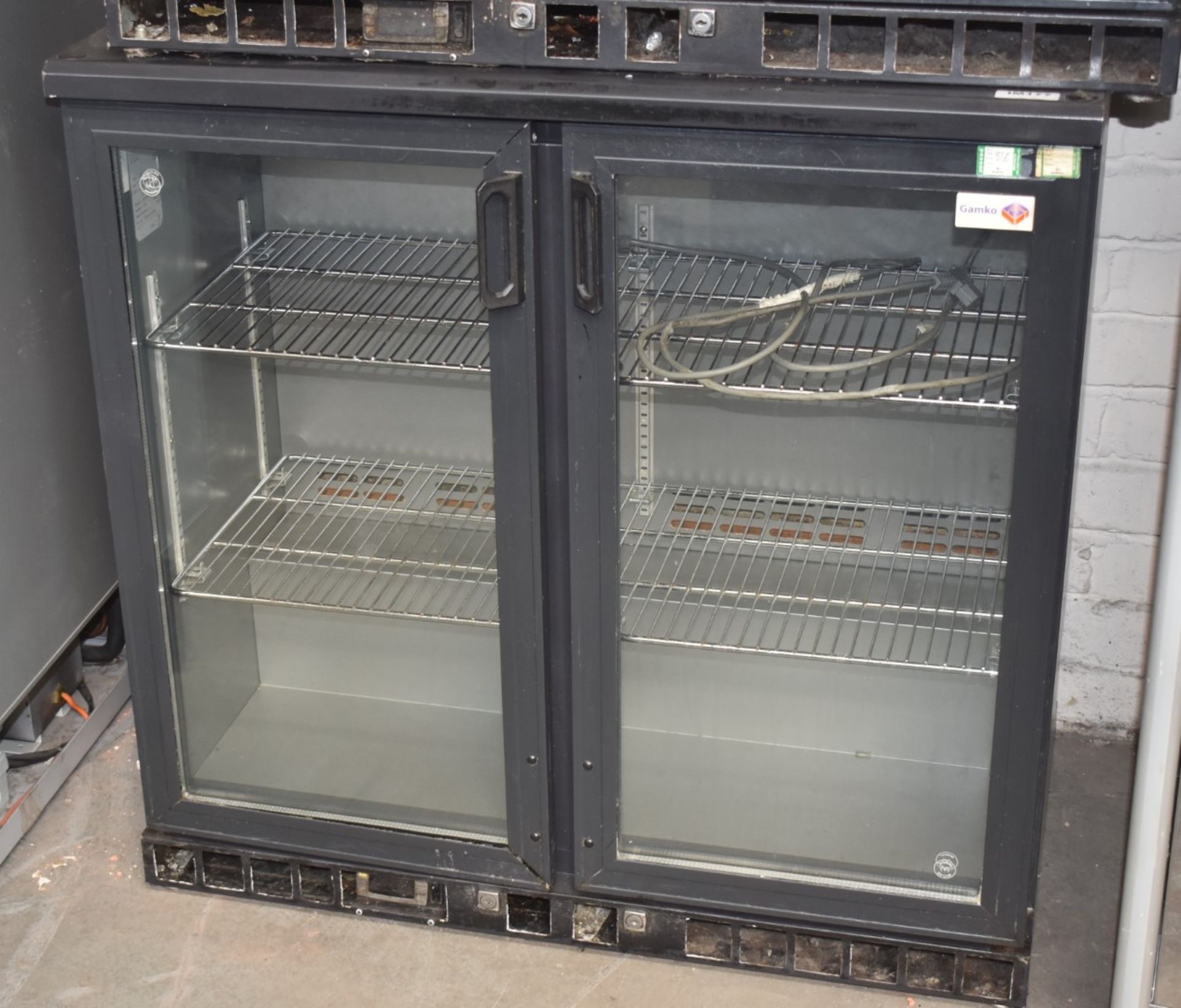 2 x Gamko MG250G  Two Door 90cm Wide Backbar Bottle Coolers - Recently Removed From Restaurant - Image 2 of 5