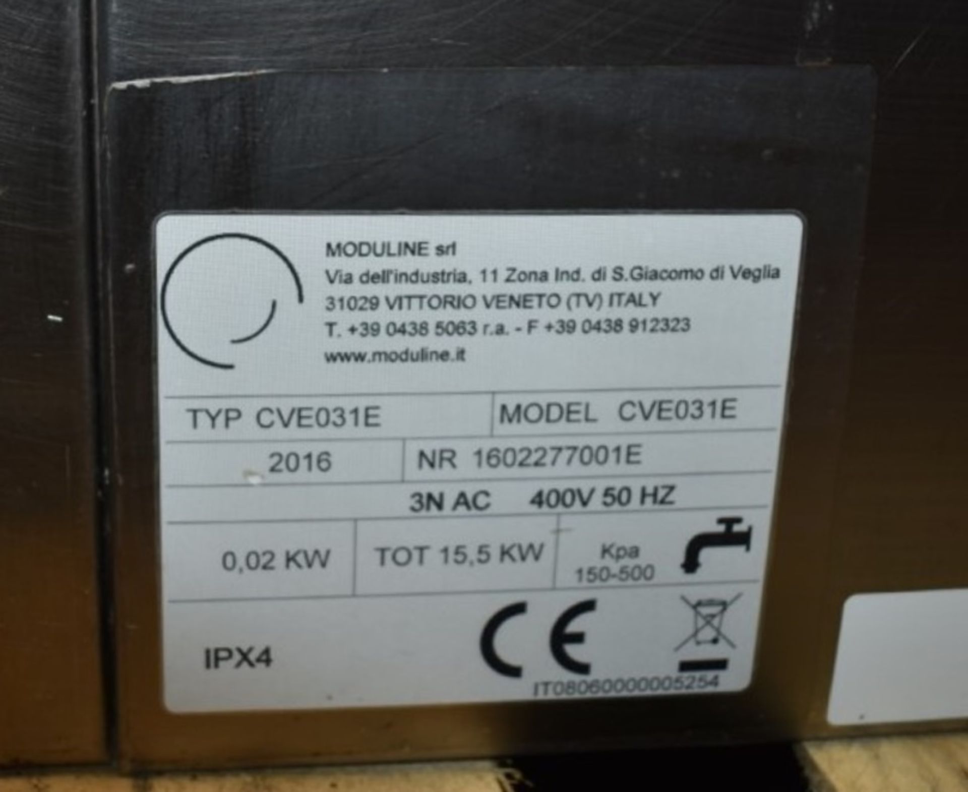 1 x Moduline Cook and Hold Pressure Cooker - Year 2016 - Model CVE031E - 3 Phase - Image 11 of 11