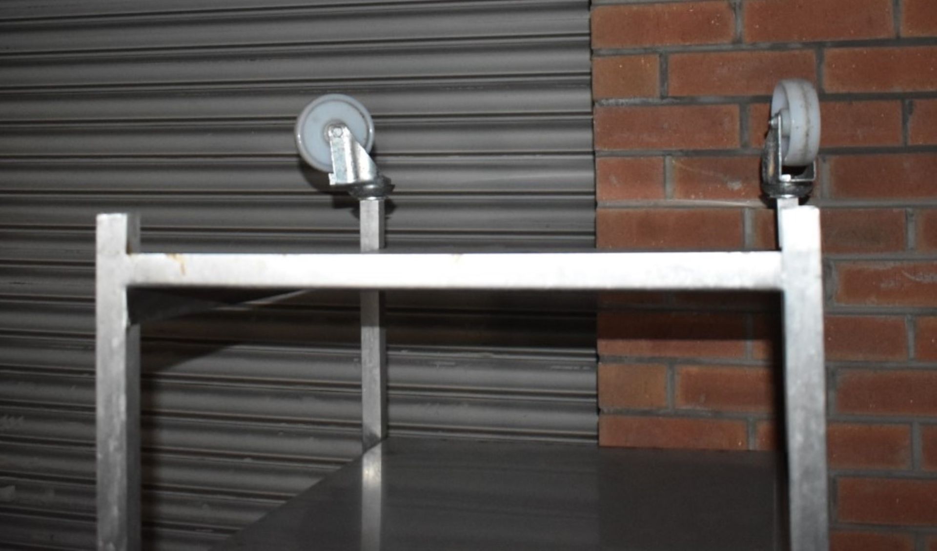 1 x Stainless Steel Commercial Kitchen 7 Tier Shelf Unit on Castors - Dimensions: H176 x W53 x D64 - Image 2 of 4