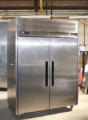 1 x Williams Jade Two Door Upright Refrigerator With Stainless Steel Exterior - Model HJ2TSA -