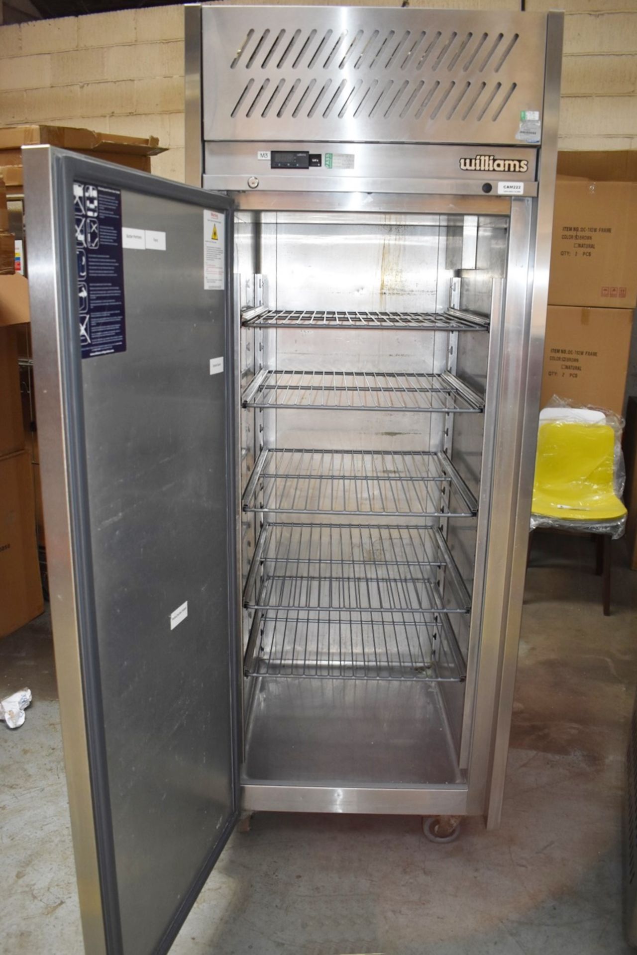 1 x Williams Upright Single Door Refrigerator With Stainless Steel Exterior - Model HJ1TSA - Image 6 of 10