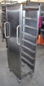 1 x Food Tray Rack For Cafes, Restaurants, Dinner Halls - Stainless Steel Construction With 8 Tray