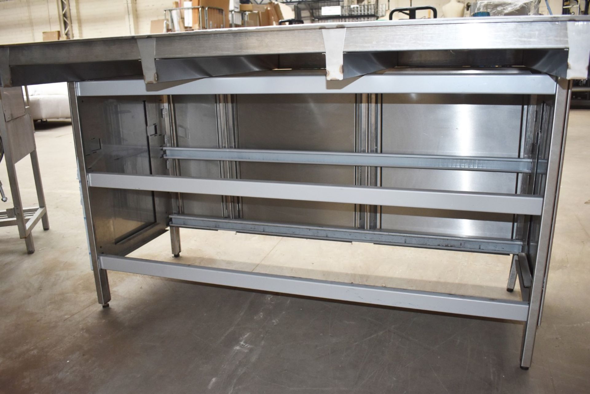 1 x Stainless Steel Commercial Cabinet Prep Table - Recently Removed From Major Super Market Store - - Image 3 of 8