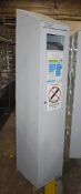 1 x Link Biocote Single Door Staff Laundry Locker in Grey With Anti Clutter Slope Top - Very Good