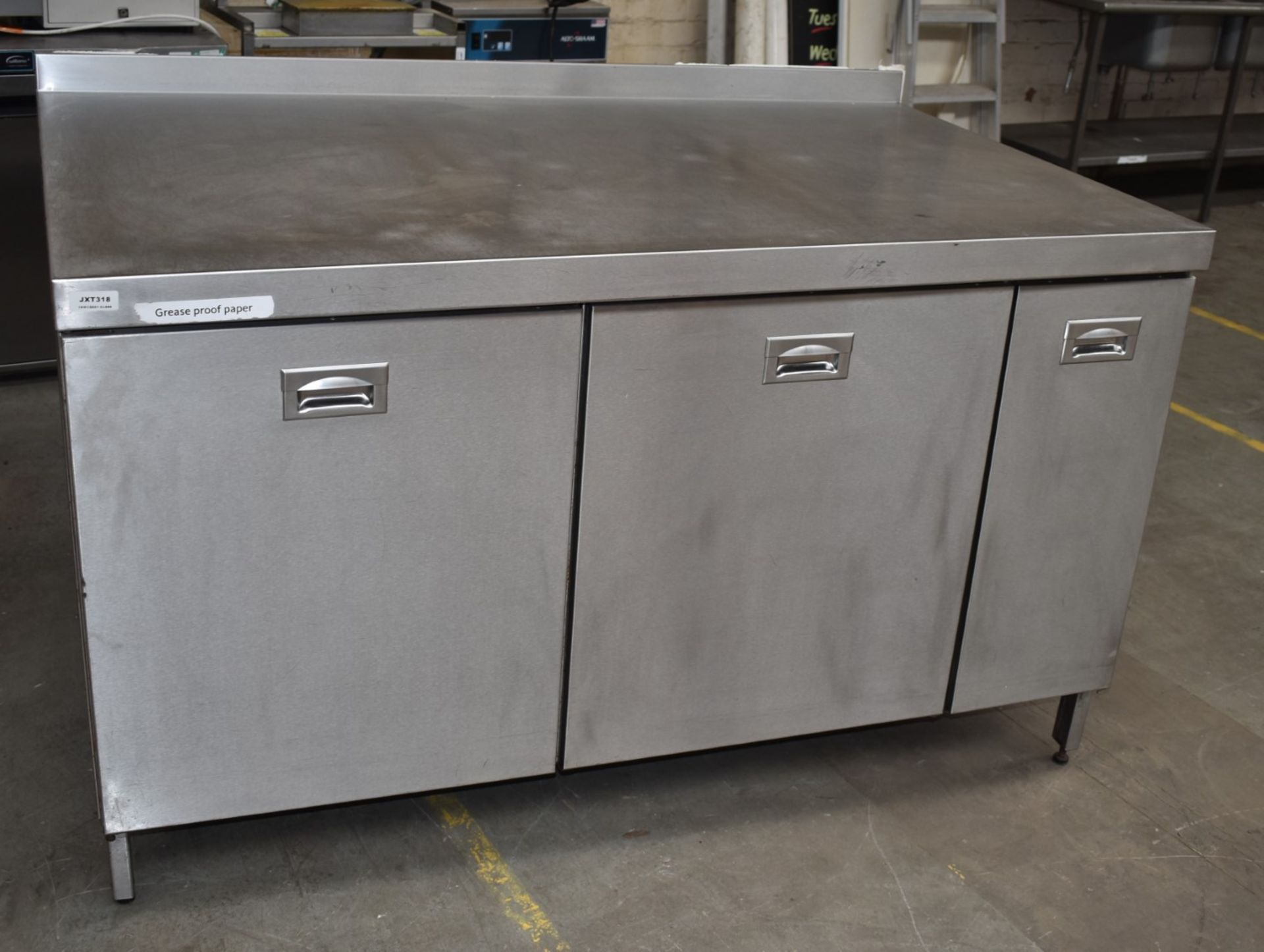 1 x Stainless Steel Commercial Cabinet Prep Table - Recently Removed From Major Super Market Store - - Image 2 of 8