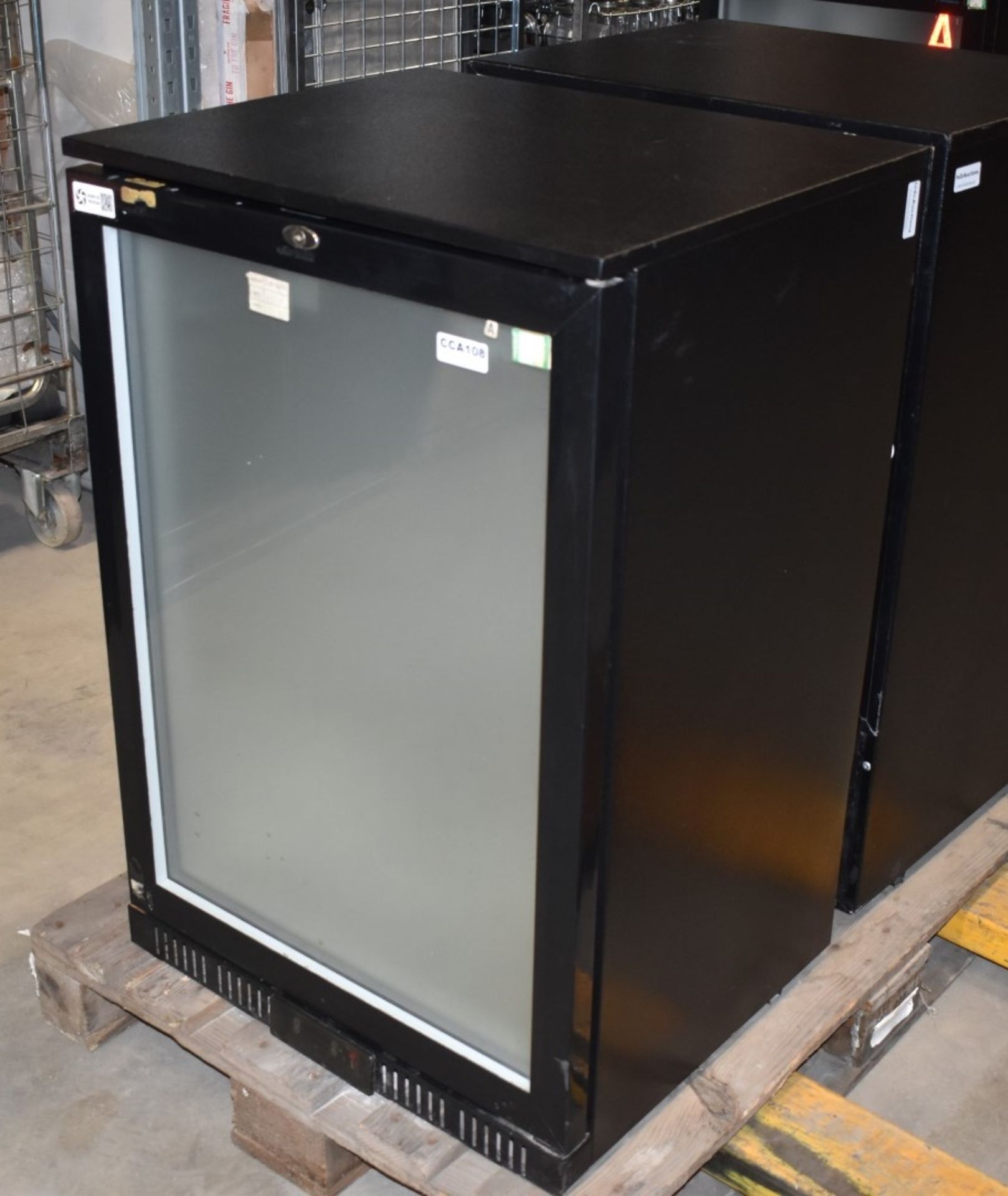 1 x LEC Single Door Backbar Bottle Cooler With Frosted Glass Display Door - Model BC6007KLED - Image 2 of 6