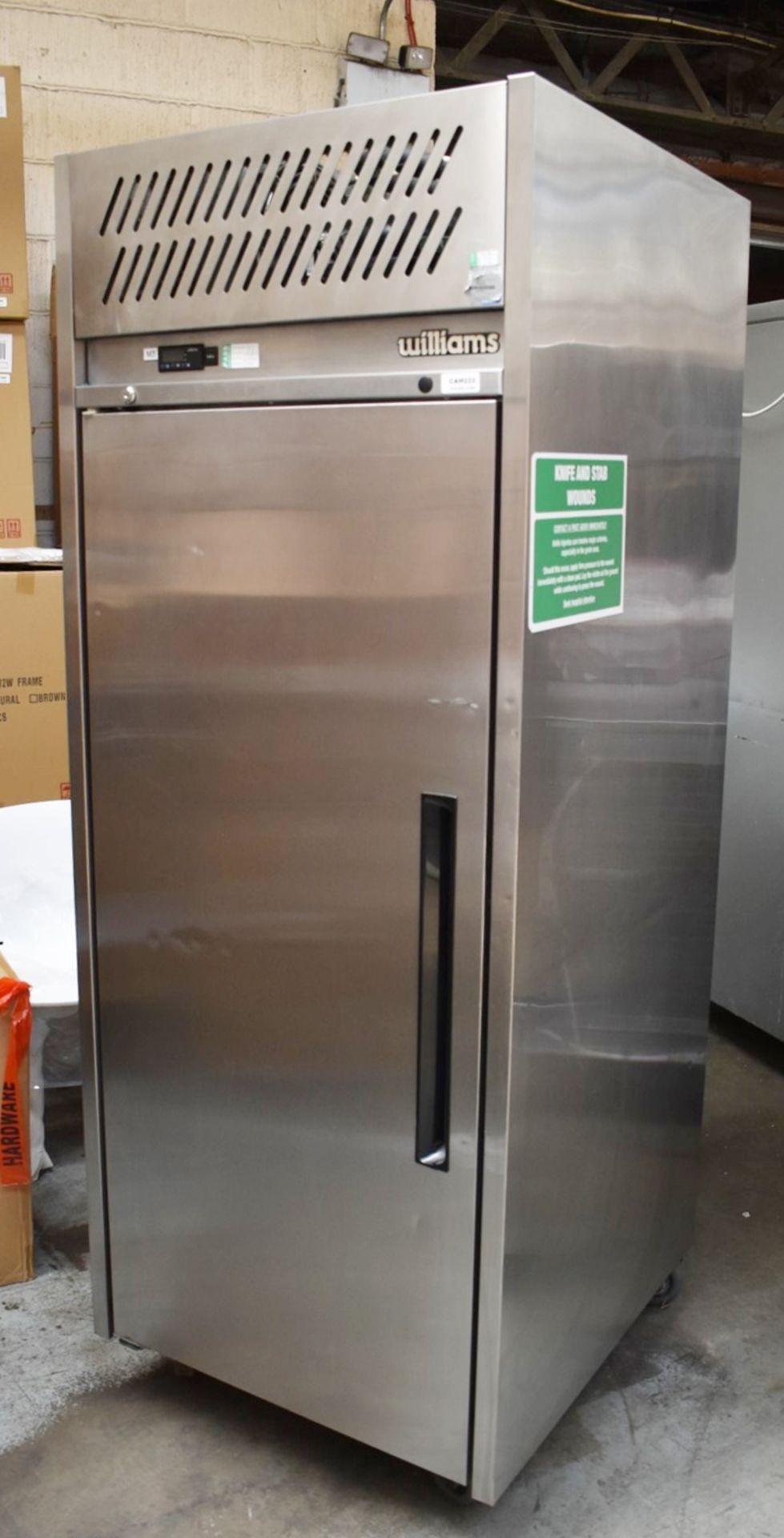1 x Williams Upright Single Door Refrigerator With Stainless Steel Exterior - Model HJ1TSA